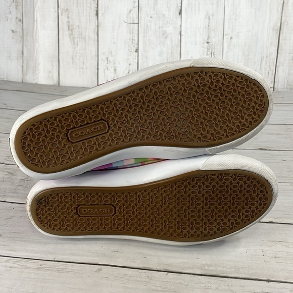 COACH Barrett Hampton Weekend Multi Color Stripe Sneaker - Picture 7 of 11